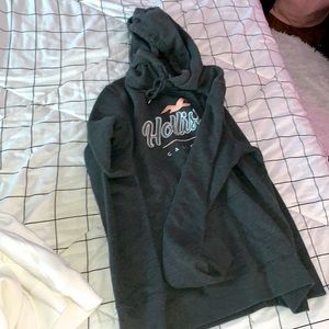 grey Hollister hoodie size large